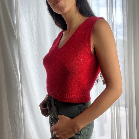 Red Sweater Vest - Picture 1 of 4